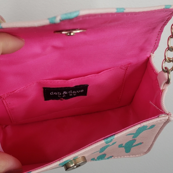 Deb & Dave Cactus Print Mini Crossbody Purse NWOT - Picture 4 of 8